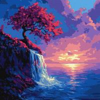 Malowanie po numerach - Sakura w strumieniu 40x40. Wydawca: Ideyka. SmakLiter.pl Opakowanie Malowanie po numerach - Sakura w strumieniu 40x40