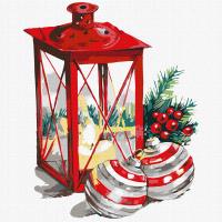Opakowanie Malowanie po numerach - Świąteczna latarnia 30x30