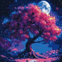 Opakowanie Malowanie po numerach - Sylwetka drzewa 40x40cm