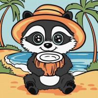 Opakowanie Malowanie po numerach - Szop i orzech 25x25cm