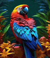 Opakowanie Malowanie po numerach - Tropikalna papuga 40x50cm
