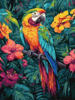 Opakowanie Malowanie po numerach - Tropikalny ptak 30x40cm