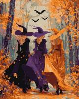 Opakowanie Malowanie po numerach - Trzy wedźmy w lesie 40x50