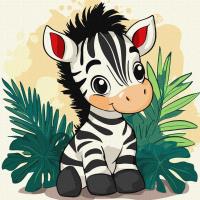 Malowanie po numerach - Wesoła zebra Kids. Wydawca: Ideyka. SmakLiter.pl Opakowanie Malowanie po numerach - Wesoła zebra Kids