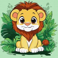 Malowanie po numerach - Wesołe lwiątko Kids. Wydawca: Ideyka. SmakLiter.pl Opakowanie Malowanie po numerach - Wesołe lwiątko Kids