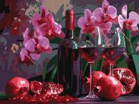 Opakowanie Malowanie po numerach - Wino i orchidee 30x40cm