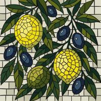Malowanie po numerach - Witraż. Cytryny 30x30cm. Wydawca: Ideyka. SmakLiter.pl Opakowanie Malowanie po numerach - Witraż. Cytryny 30x30cm