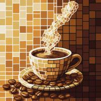 Malowanie po numerach - Witraż. Kawa 30x30cm. Wydawca: Ideyka. SmakLiter.pl Opakowanie Malowanie po numerach - Witraż. Kawa 30x30cm