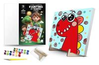 Opakowanie Malowanie po numerach - Zębaty dino 25x25cm