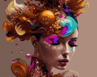 Opakowanie Malowanie po numerach + złota farba - Kosmiczna...