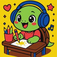 Opakowanie Malowanie po numerach - Żółwik rysuje 25x25cm