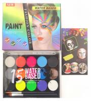 Opakowanie Malowidła farbki do twarzy świecące w ciemności 15 kolorów