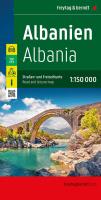 Mapa Albania 1:150 000. Autor: Opracowanie zbiorowe. SmakLiter.pl Okładka książki Mapa Albania 1:150 000