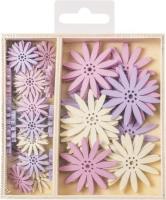 Opakowanie Margaretki drewniane 54el