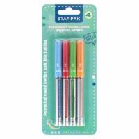 Marker akrylowy w pędzelku 4 kolory. Wydawca: Starpak. SmakLiter.pl Opakowanie Marker akrylowy w pędzelku 4 kolory
