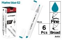 Marker Chromax z 2 końcówk. marine blue 62 (6szt). Wydawca: Artix. SmakLiter.pl Opakowanie Marker Chromax z 2 końcówk. marine blue 62 (6szt)