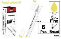 Opakowanie Marker Chromax z 2 końcówk pastel yellow 37 (6szt)