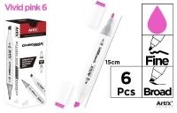Opakowanie Marker Chromax z 2 końcówk. vivid pink 6 (6szt)