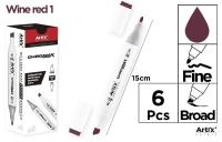 Marker Chromax z 2 końcówkami wine red 1 (6szt). Wydawca: Artix. SmakLiter.pl Opakowanie Marker Chromax z 2 końcówkami wine red 1 (6szt)