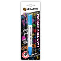 Marker kredowy MUNGYO niebieski na blistrze. Wydawca: Mungyo. SmakLiter.pl Opakowanie Marker kredowy MUNGYO niebieski na blistrze
