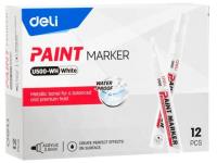 Opakowanie Marker olejowy 2mm biały (12szt) DELI
