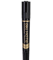 Opakowanie Marker permanentny dwustronny czarny (10szt) DELI