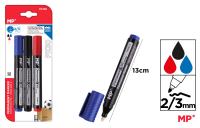 Opakowanie Marker permanentny gruby MP PX30 2/3mm do CD/DVD 3 kolory blister