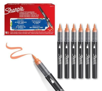 Markery akrylowe pomarańczowe (6szt). Wydawca: Sharpie. SmakLiter.pl Opakowanie Markery akrylowe pomarańczowe (6szt)