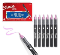 Markery akrylowe różowe (6szt). Wydawca: Sharpie. SmakLiter.pl Opakowanie Markery akrylowe różowe (6szt)