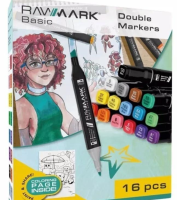 Markery alkoholowe dwustronne Basic 16szt. Wydawca: Rawmark. SmakLiter.pl Opakowanie Markery alkoholowe dwustronne Basic 16szt