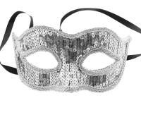 Opakowanie Maska cekinowa srebrna
