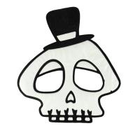 Maska na Halloween flokowana Czaszka. Wydawca: ARPEX. SmakLiter.pl Opakowanie Maska na Halloween flokowana Czaszka