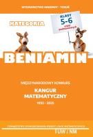 Matematyka z wesołym kangurem Kategoria Beniamin 2025. Autor: Opracowania Zbiorowe. SmakLiter.pl Okładka książki Matematyka z wesołym kangurem Kategoria Beniamin 2025