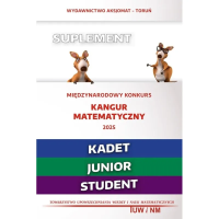 Matematyka z wesołym kangurem Suplement 2025. Autor:   Praca zbiorowa. SmakLiter.pl Okładka książki Matematyka z wesołym kangurem Suplement 2025