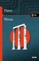 Menon. Autor: Platon. SmakLiter.pl Okładka książki Menon