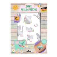 Opakowanie Metaliczne Kolorowe Tatuaże 28szt