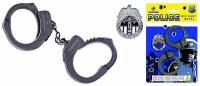 Metalowe kajdanki policyjne+odznaka. Wydawca: Gonher. SmakLiter.pl Opakowanie Metalowe kajdanki policyjne+odznaka