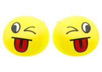 Opakowanie Miękka piłka buźka emoji żółta 9 cm