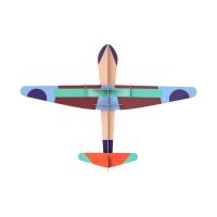 Opakowanie Model kartonowy 3D Wall Art - Propeller Plane