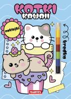 Okładka książki Modułowa kredka. Kawaii kotki z naklejkami