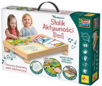Montessori Biurko aktywności 3w1. Wydawca: Lisciani. SmakLiter.pl Opakowanie Montessori Biurko aktywności 3w1