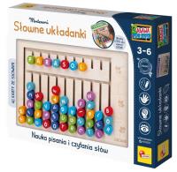 Montessori Słowne układanki. Wydawca: Lisciani. SmakLiter.pl Opakowanie Montessori Słowne układanki