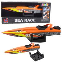 Motorówka nakręcana do wody pomarańczowa. Wydawca: Leantoys. SmakLiter.pl Opakowanie Motorówka nakręcana do wody pomarańczowa