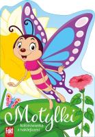 Motylki. Kolorowanka z naklejkami. Autor:   Praca zbiorowa. SmakLiter.pl Okładka książki Motylki. Kolorowanka z naklejkami
