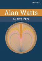 Mowa zen. Autor: Watts Alan. SmakLiter.pl Okładka książki Mowa zen