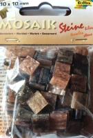 Mozaika kamyczki marmurkowe 10x10mm brązowa. Wydawca: Galeria Hobby. SmakLiter.pl Opakowanie Mozaika kamyczki marmurkowe 10x10mm brązowa