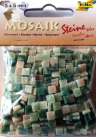 Mozaika kamyczki marmurkowe 5x5mm zielona. Wydawca: Galeria Hobby. SmakLiter.pl Opakowanie Mozaika kamyczki marmurkowe 5x5mm zielona