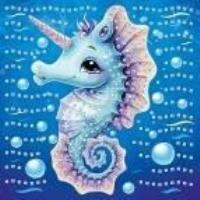 Mozaika piankowa morski jednorożec 25x25cm. Wydawca: Titanum. SmakLiter.pl Opakowanie Mozaika piankowa morski jednorożec 25x25cm