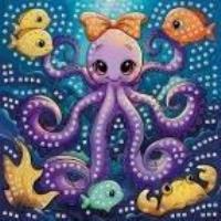 Mozaika piankowa ośmiornica 25x25cm. Wydawca: Titanum. SmakLiter.pl Opakowanie Mozaika piankowa ośmiornica 25x25cm