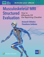 Okładka książki Musculoskeletal MRI Structured Evaluation